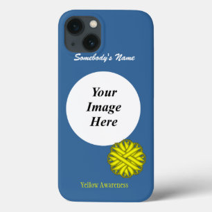 Yellow Flower Ribbon Tmpl by Kenneth Yoncich iPhone 13 Case