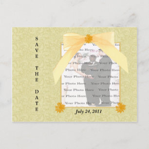 Yellow Flower Save The Date Postcard