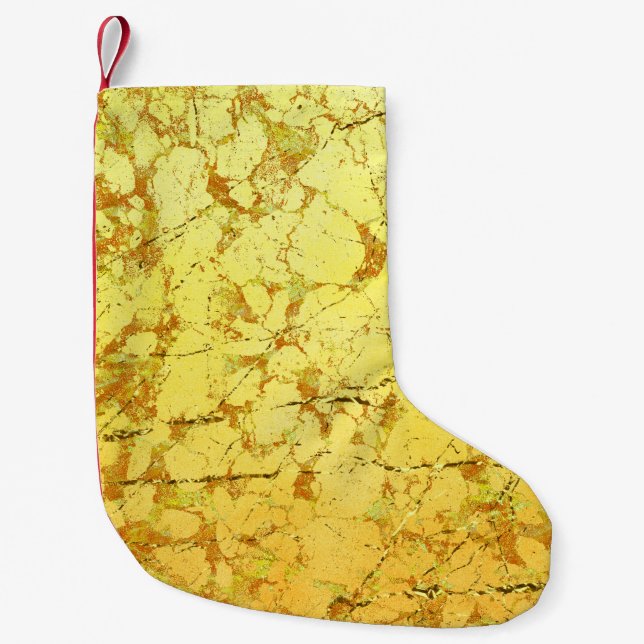Yellow Flower Small Christmas Stocking (Front)