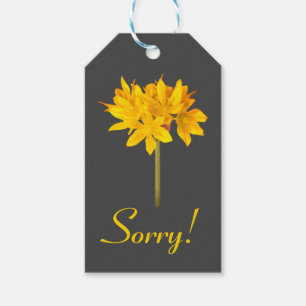 Yellow Flower Sorry Gift Tags