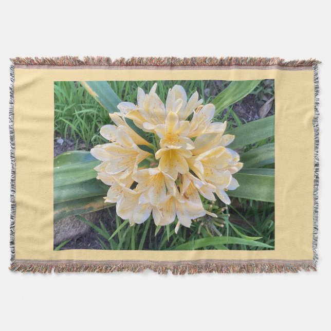 Yellow Flower Throw Blanket (Front)