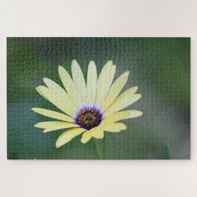 Yellow Flower With Green  Jigsaw Puzzle (Horizontal)