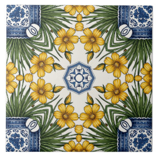 Yellow Flowers 1 Tile