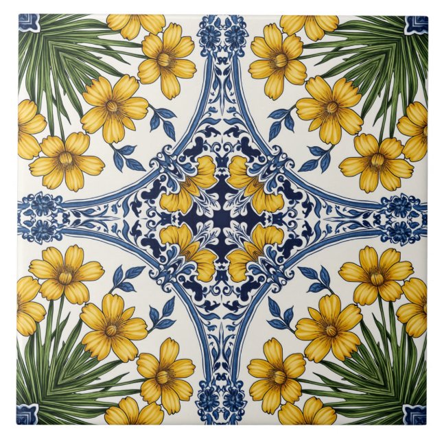 Yellow Flowers 3 Tile (Front)