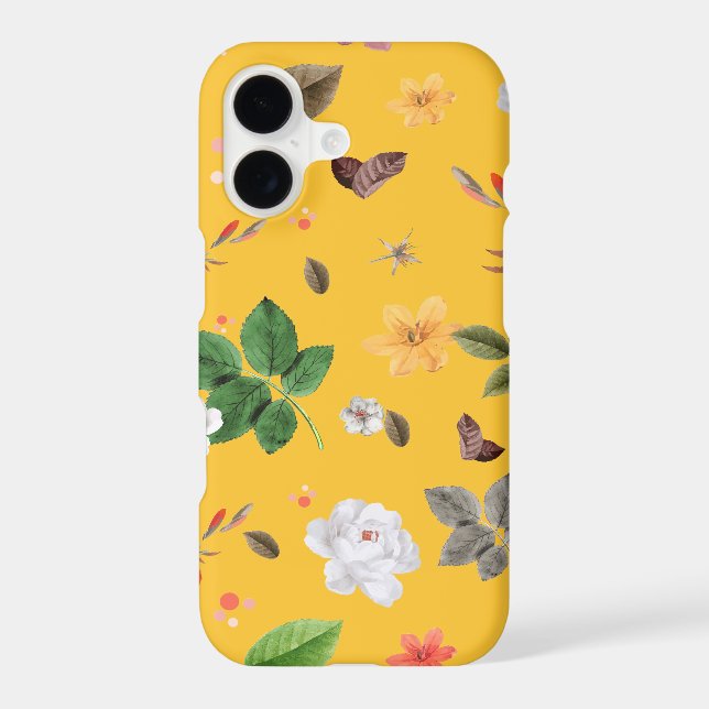 Yellow Flowers and White Roses 10 iPhone Case (Back)