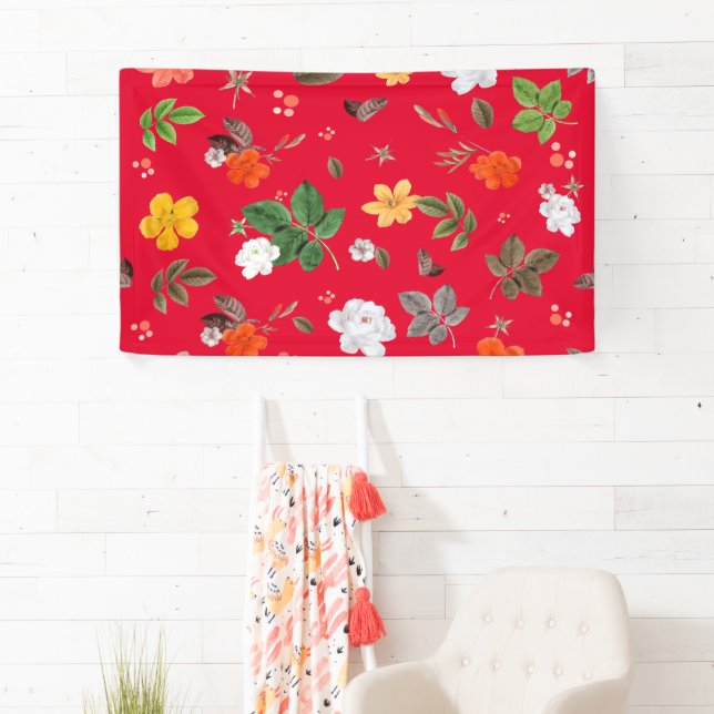 Yellow Flowers and White Roses 13 Banner (Insitu)