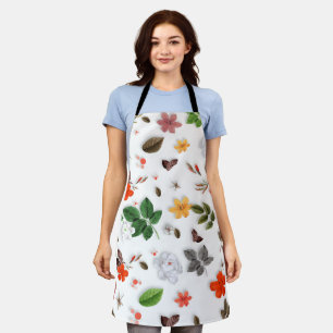 Yellow Flowers and White Roses 15 Apron