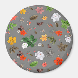 Yellow Flowers and White Roses 16 Magnet