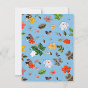 Yellow Flowers and White Roses 18 Card