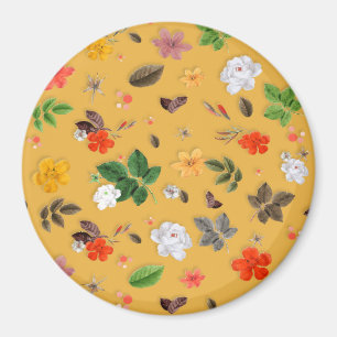 Yellow Flowers and White Roses 20 Magnet