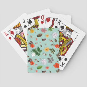 Yellow Flowers and White Roses 22 Playing Cards
