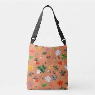 Yellow Flowers and White Roses 25 Crossbody Bag