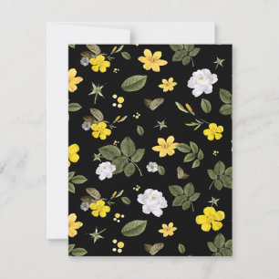 Yellow Flowers and White Roses 2 Card