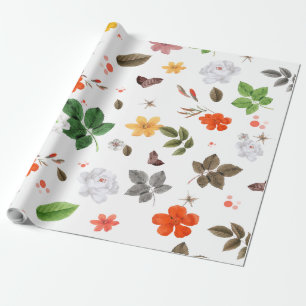 Yellow Flowers and White Roses 7 Wrapping Paper