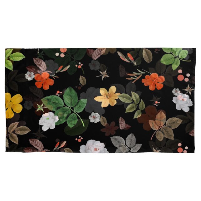 Yellow Flowers and White Roses 8 Pillowcase (Front)