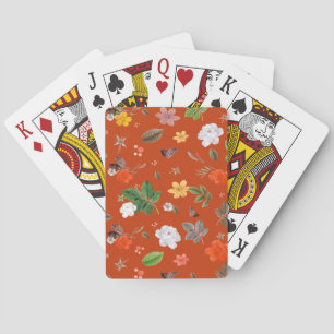 Yellow Flowers and White Roses 9 Playing Cards