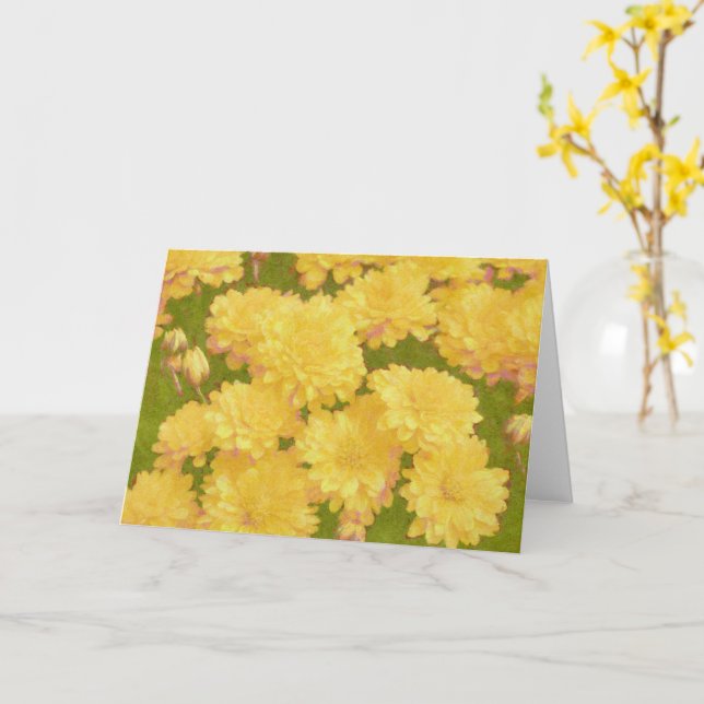 Yellow Flowers Art Note Card (Yellow Flower)
