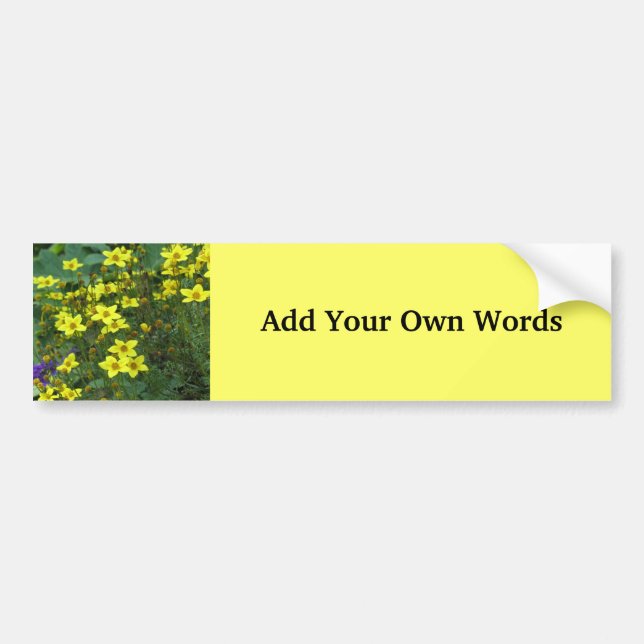 Yellow flowers bumper sticker (Front)