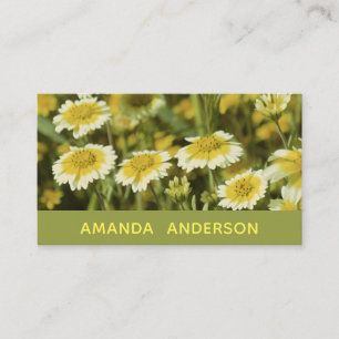 Yellow Flowers Business Card
