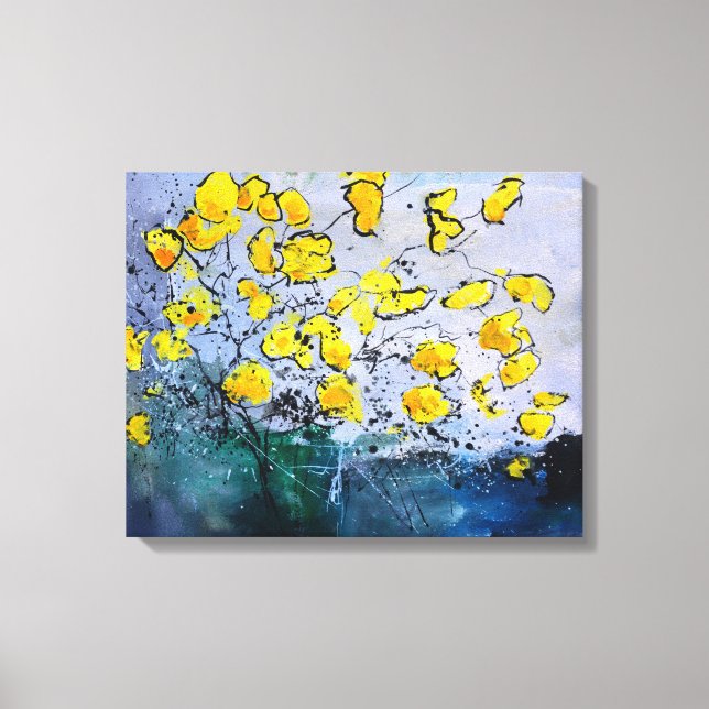 Yellow flowers canvas print (Front)