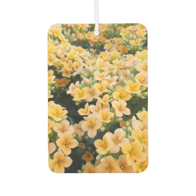 Yellow Flowers Car Air Freshener (Front)
