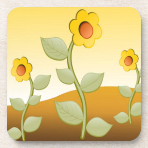 YELLOW FLOWERS COASTER