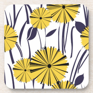 Yellow flowers coaster