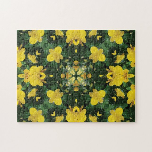 Yellow Flowers Creative Pattern Jigsaw Puzzle (Horizontal)