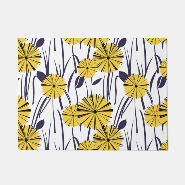 Yellow flowers doormat (Front)