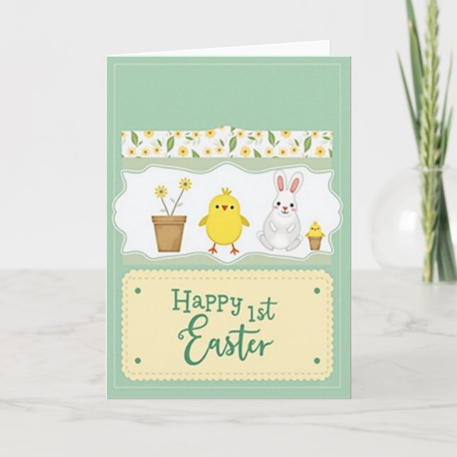 Yellow Flowers Easter Card (Front)