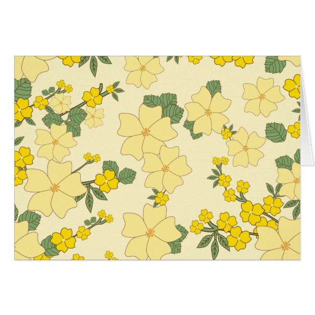 Yellow Flowers, Floral Pattern, Pattern Of Flowers (Front Horizontal)