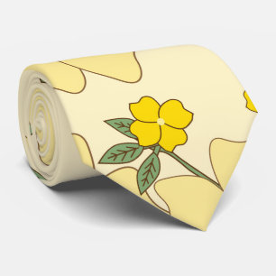 Yellow Flowers, Floral Pattern, Pattern Of Flowers Tie