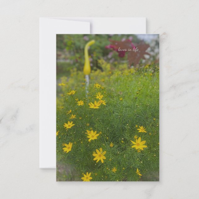 Yellow Flowers & Garden Decor Card (Front)