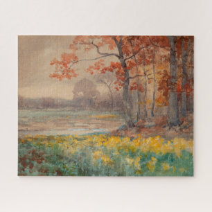 Yellow Flowers Grey Day, 1911 Jigsaw Puzzle