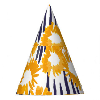 Yellow Flowers: Hand-Painted Vintage Party Hat