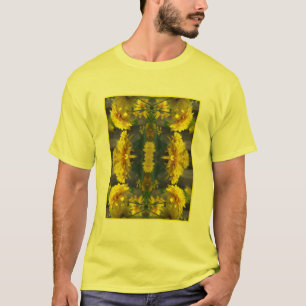 Yellow Flowers In Sunshine Abstract T-Shirt