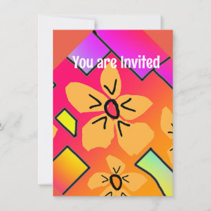 Yellow Flowers   Invitation