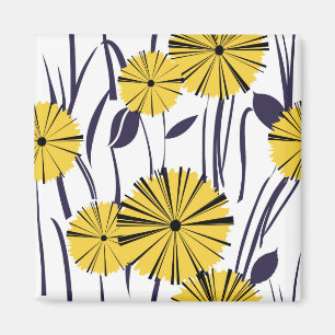 Yellow flowers magnet