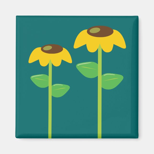 Yellow Flowers Magnet (Front)