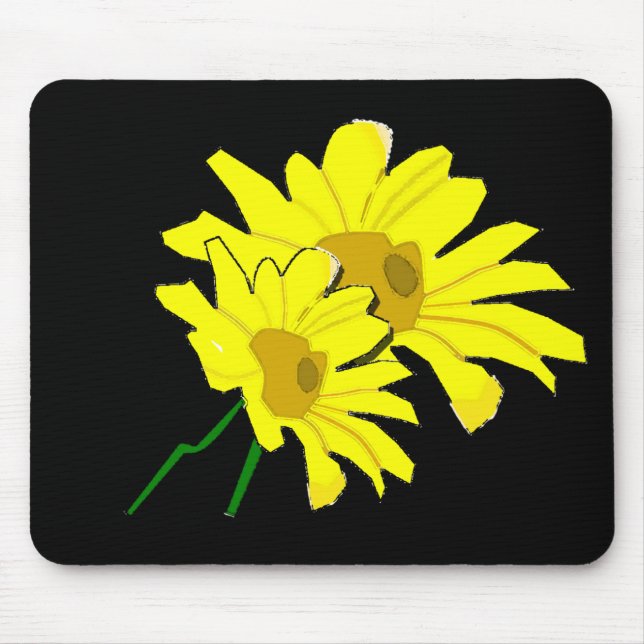 Yellow Flowers Mousepad (Front)