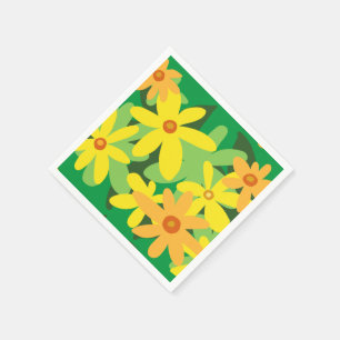 Yellow flowers napkin