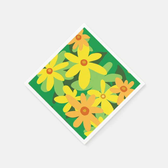 Yellow flowers napkin (Corner)