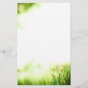 Yellow Flowers Nature Photo Stationery