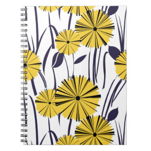 Yellow flowers notebook