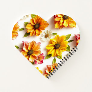 yellow flowers notebook