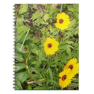 Yellow flowers notebook