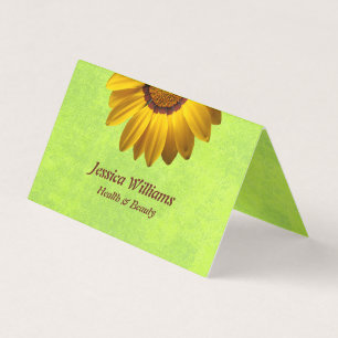 Yellow Flowers on Abstract Green Monogram