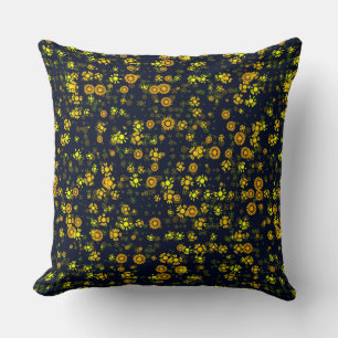 Yellow flowers on cushion