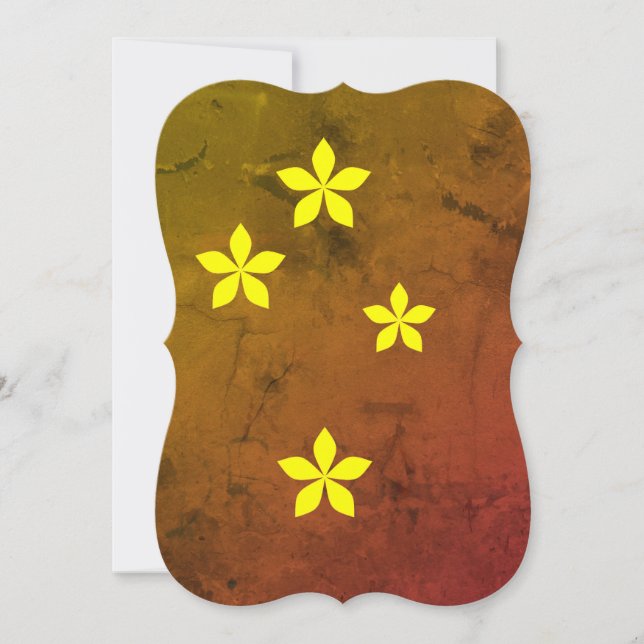 Yellow flowers on grey background (Front)