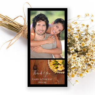 Yellow Flowers Pearls Barn Wood Country Thank You